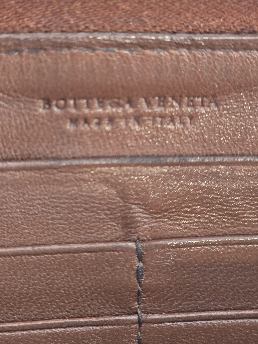 Genuine Bottega Veneta Woven Zip-Around NAPPA Leather Intrecciato Wallet, EUC